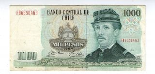 Chile Note 1000 Pesos 1994 P 154e Vf+ photo