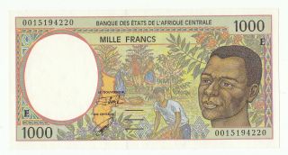 Central African States Cameroon 1000 Francs 1993 - 2002 Cameroun photo
