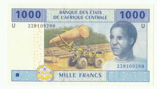 Central African States Cameroun 1000 Francs Cameroon 2002 photo
