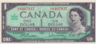 Canada 1967 $1.  00 L/o 8467837 Unc.  Or Better photo