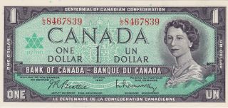 Canada 1967 $1.  00 L/o 8467839 Unc.  Or Better photo