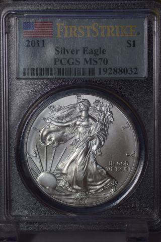 2011 Silver Eagle Pcgs Ms70 First Strike photo