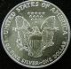 1990 Liberty Walking/american Eagle Silver Dollar Silver photo 1