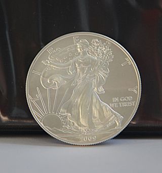 2009 Walking Liberty American Silver Eagle Coin (1 Oz Fine Silver) photo