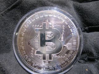 2013 Silver Plated Bitcoin 1oztroy.  999 Copper Bullion Bu - Aocs Approved photo