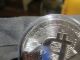 2013 Silver Plated Bitcoin 1oztroy.  999 Copper Bullion Bu - Aocs Approved Silver photo 2