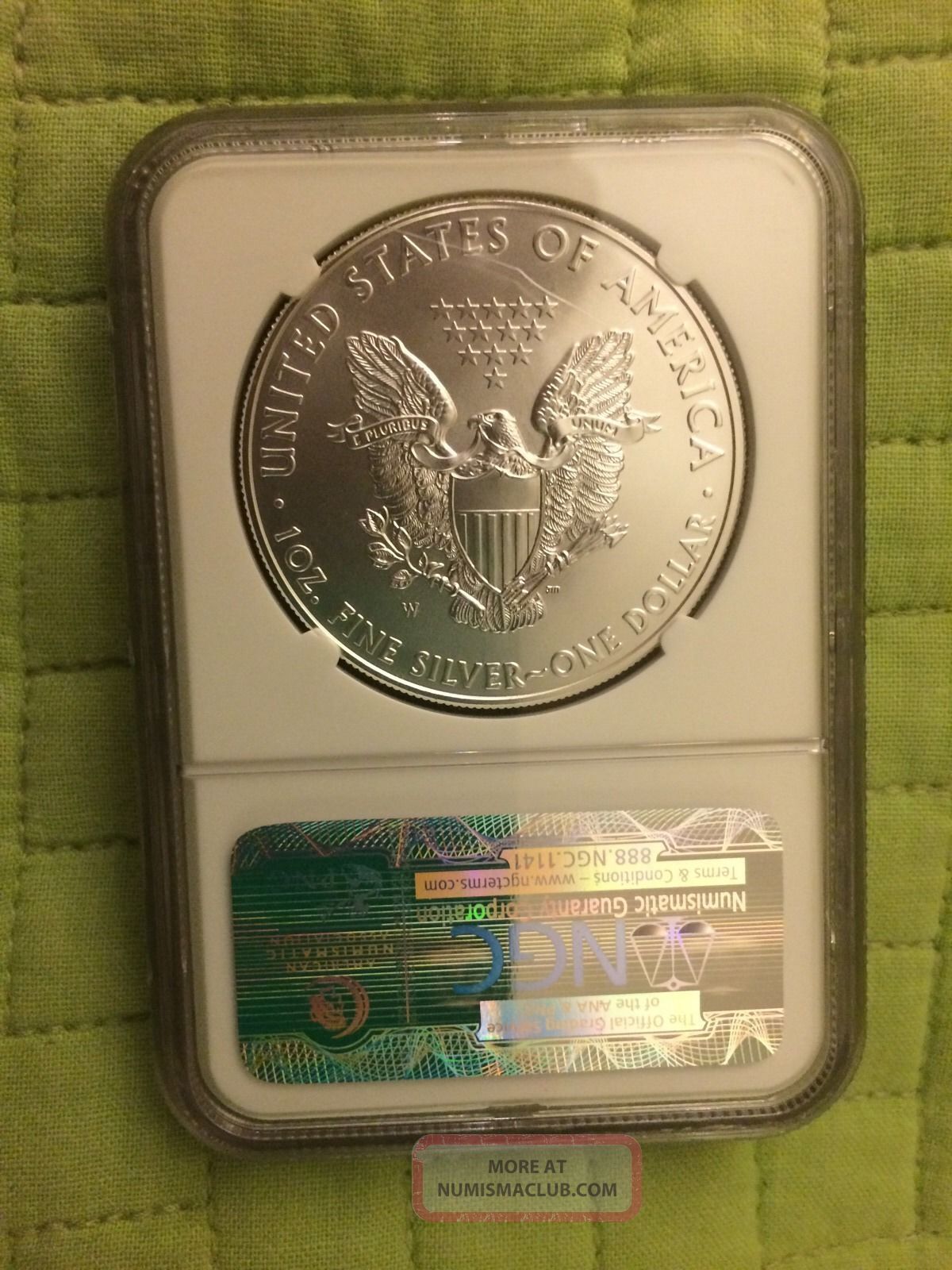 2011 W $1 Burnished Silver Eagle Ngc Ms70 Early Release 25th Anniversary