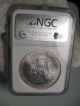 Unc Gem 2007 Silver Blue Label Us American Eagle.  1 Tr Oz Ngc Early Release.  21 Silver photo 3
