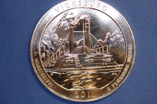2011 American The 5 Ounce Vicksburg Uncirculated Coin photo