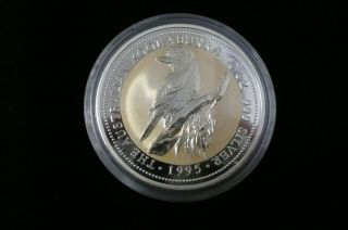 1995 10 Oz Silver Australian Kookaburra Coin - Brilliant Uncirculated photo