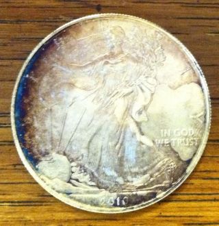 2010.  1oz.  999 Fine Silver Liberty Walking American Silver Eagle Dollar.  W - 3 photo
