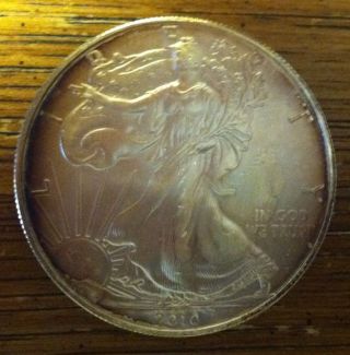 2010.  1oz.  999 Fine Silver Liberty Walking American Silver Eagle Dollar.  W - 9 photo