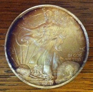 2010.  1oz.  999 Fine Silver Liberty Walking American Silver Eagle Dollar.  W - 10 photo