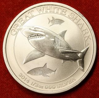 2014 1/2 Oz Australian Great White Shark Bu Coin Chk Out Store L@@k photo