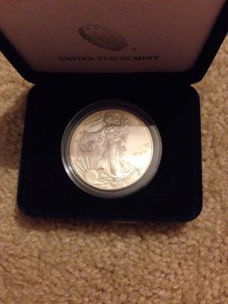2008 American Eagle Silver Dollar.  999 Fine Silver 1 Troy Ounce - photo
