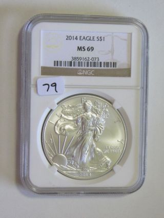 2014 Silver Eagle $1 Ngc Ms 69 photo