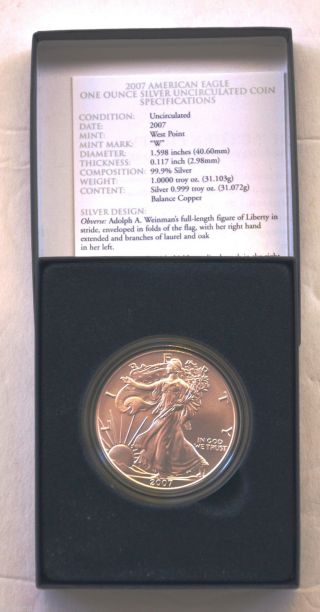 2007 - W Silver American Eagle - West Point photo