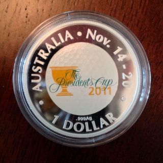 2011 1 Oz Silver Proof $1 Australia The President ' S Cup Coin photo