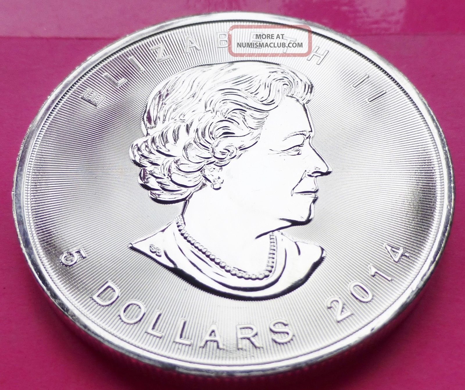 2014 Canada Maple Leaf $5 Five Dollar Silver 1oz Coin