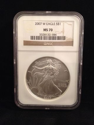 2007 W American Silver Eagle Ngc Ms70 photo