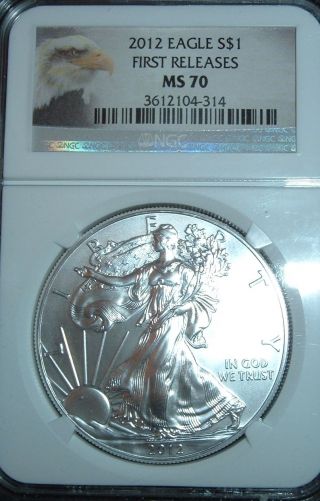 American Silver Eagle 2012 First Releases Ngc Ms - 70 photo