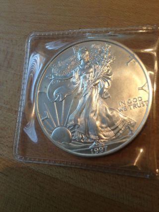 1997 Silver Eagle 1 Troy Ounce Coin Usa photo