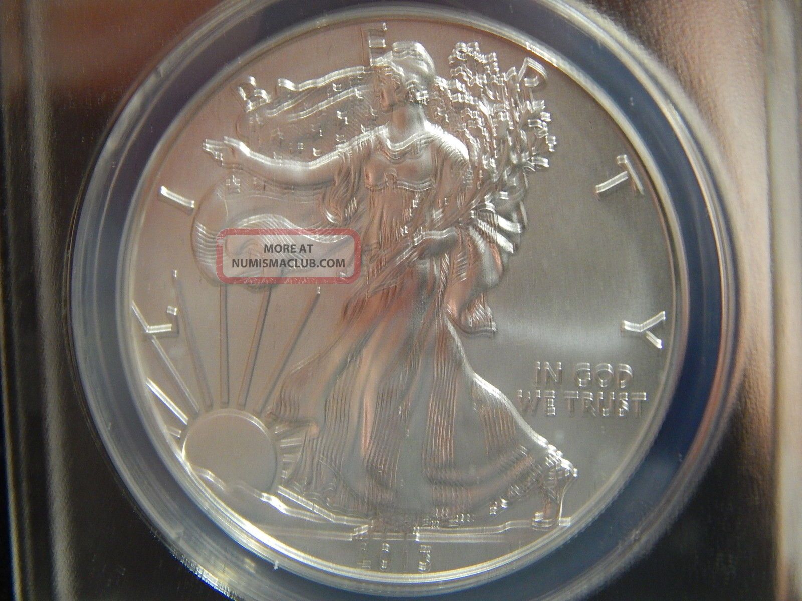 2013 - W U. S. Silver Eagle - - Anacs - Sp70 - Satin Finish - - First