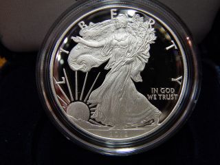 2012 - W American Silver Eagle - - Proof Coin - With - Real Coin - - - M3 photo