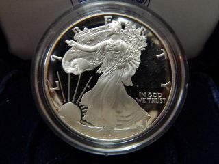 1998 - P American Silver Eagle - - Proof Coin - With - Real Coin - - - M6 photo
