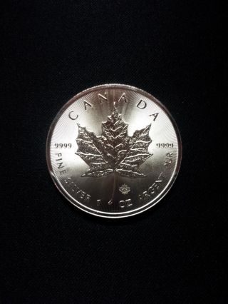 2014 1 Oz Silver Canadian Maple Leaf One (1) Coin 3 photo