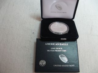 2013 - W Gem Proof American Eagle Silver Dollar 99.  9 Fine Silver 1 Oz W/box & photo