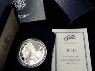 2010 - W American Eagle One Ounce Silver Proof Coin - Cameo - No Frills Posting - - - K5 photo