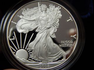 2008 - W American Eagle One Ounce Silver Proof Coin - Cameo - No Frills Posting - - - K6 photo