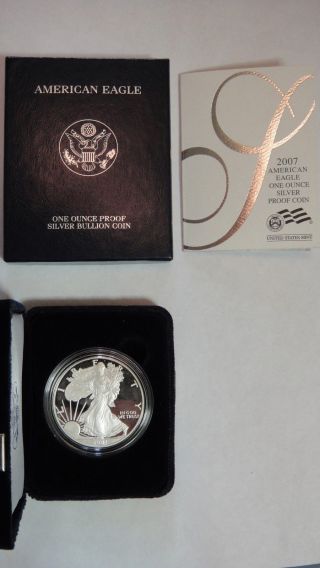 American Eagle One Ounce Proof 2007 Silver Bullion Coin photo