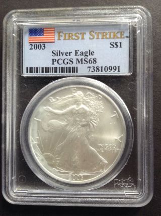 2003 American Eagle $1 First Strike Pcgs Ms68 photo