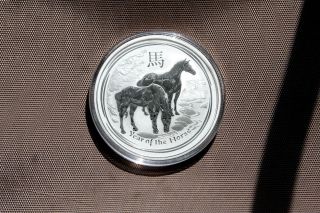 2014 2 Oz Silver Australian Lunar Year Of The Horse Coin photo