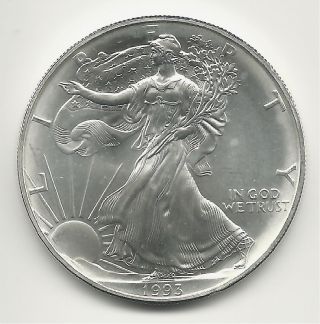 1993 1 Oz Silver American Eagle Dollar photo