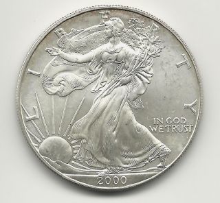 2000 Ungraded 1 Oz Silver American Eagle Dollar photo
