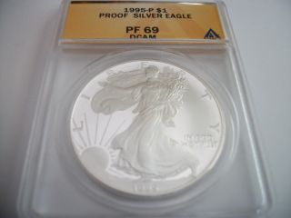 1995 - P Proof Silver Eagle,  Pf 69 Dcam photo