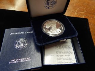 2001 - W American Eagle One Ounce Proof Silver Bullion Coin - - - No Frills Post - - J1 photo