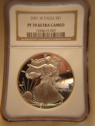 2001 Silver Eagle Ngc Pf 70 Ultra Cameo photo