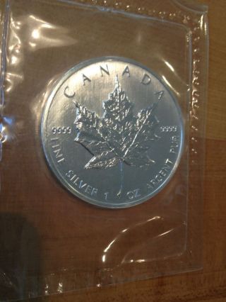 1990 Silver Maple Leaf 1 Troy Ounce Canada photo