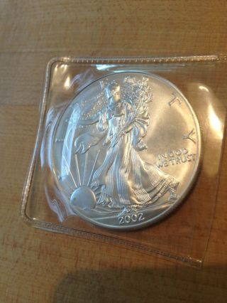 2002 Silver Eagle 1 Ounce Usa Coin photo