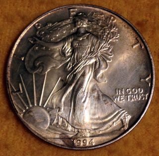 1994 American Eagle Silver Dollar Walking Liberty 1 Troy Oz Silver Uncirculated photo