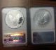 1990 Silver Eagles Pair Ngc 69 Proof And Ms Silver photo 1