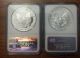 1992 Silver Eagles Pair Ngc 69 Proof And Ms Silver photo 1