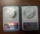 1994 Silver Eagles Pair Ngc 69 Proof And Ms Silver photo 1