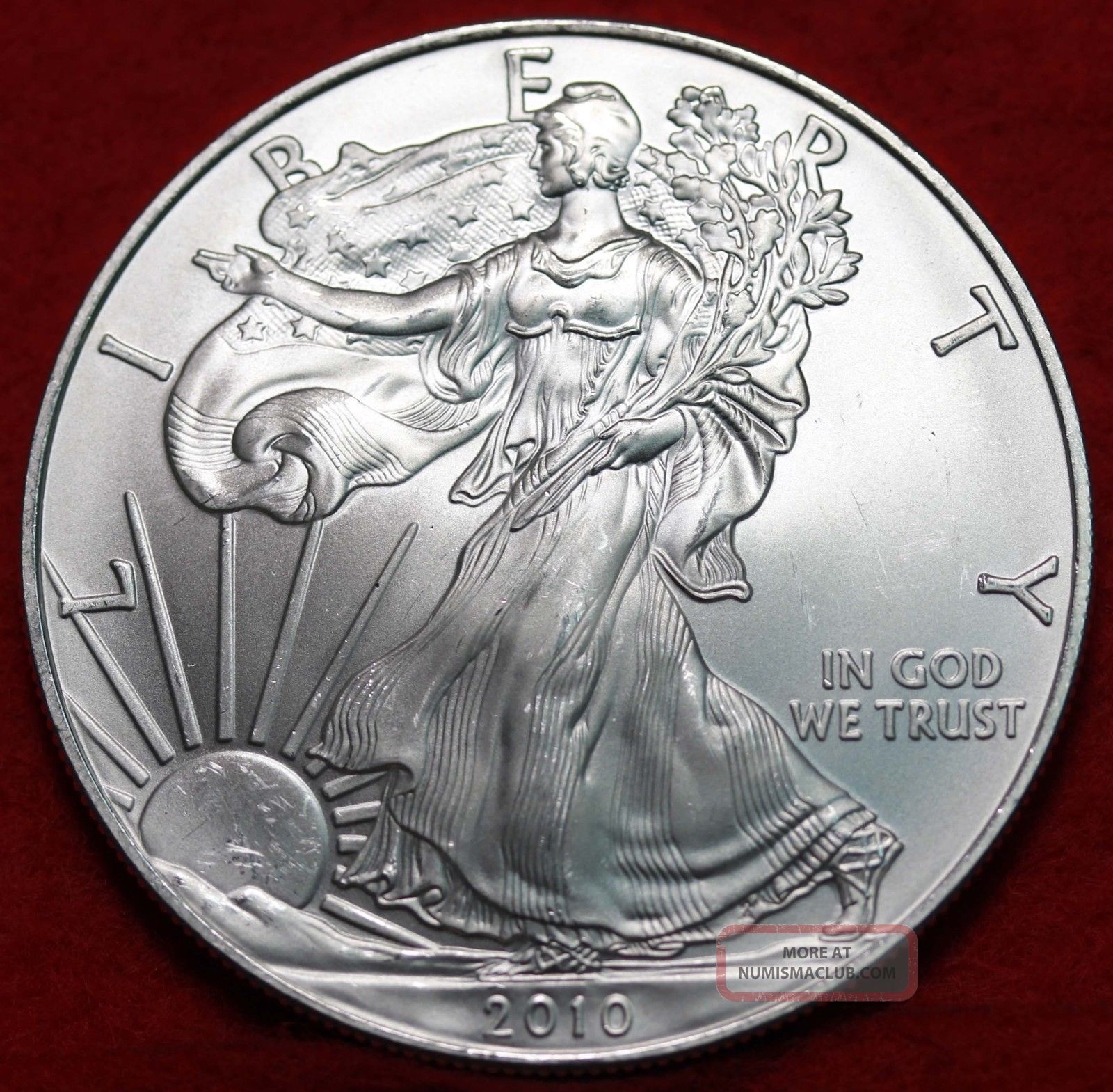 Uncirculated 2010 Silver American Eagle Dollar S h