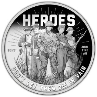 Heroes Sdwc D - Day 1oz Silver Proof 300 photo