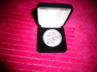 2004 American Silver Eagle,  Silver Hologram 1 Troy Oz One Dollar Coin Bu.  999 Fine photo
